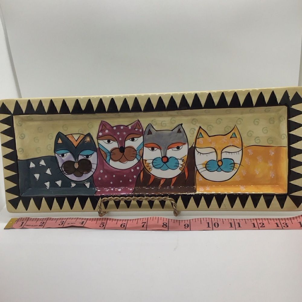 Milson and Louis Ceramic Cat Tray - Picture 3 of 4